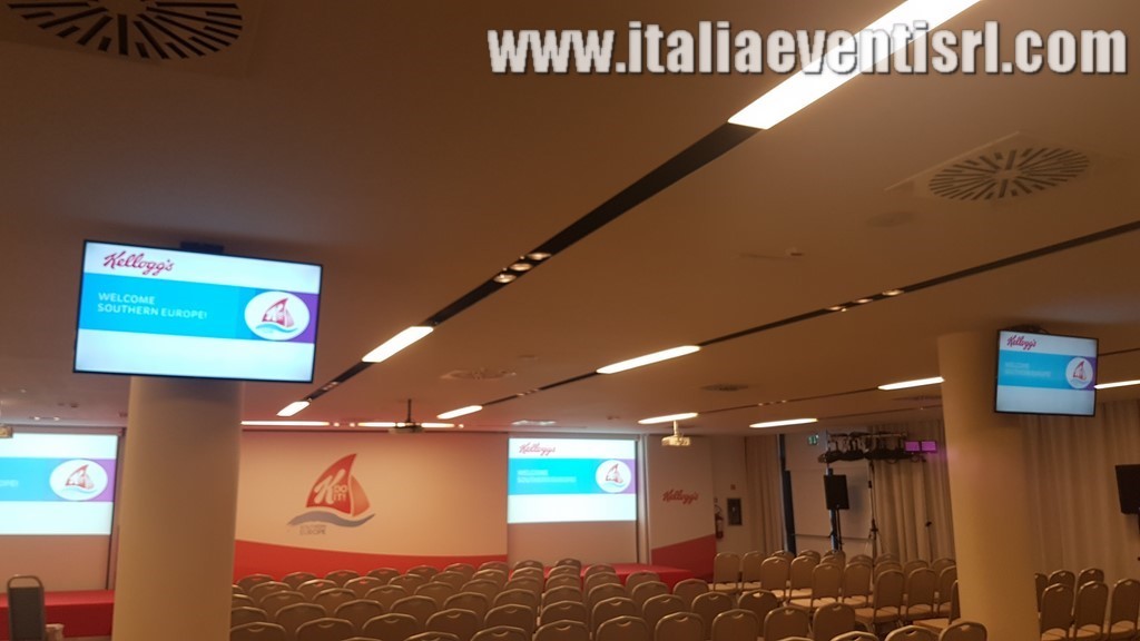 evento Kellogg's Milano allestimenti audio luci e video